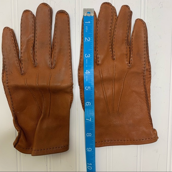 Vintage Daniel Hays Brown Leather Gloves - Picture 12 of 12